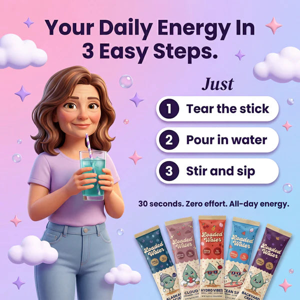 Tear a stick, pour into 2oz of warm water, stir 10 to 15 seconds